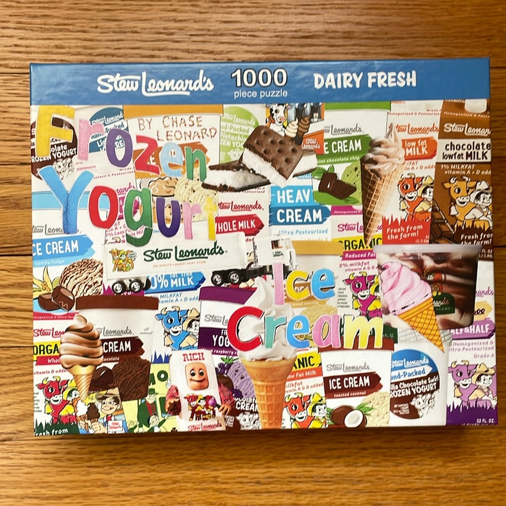 1000 piece puzzle. Stew Leonard’s Dairy Fresh. 19-1/4” x 26-5/8”
